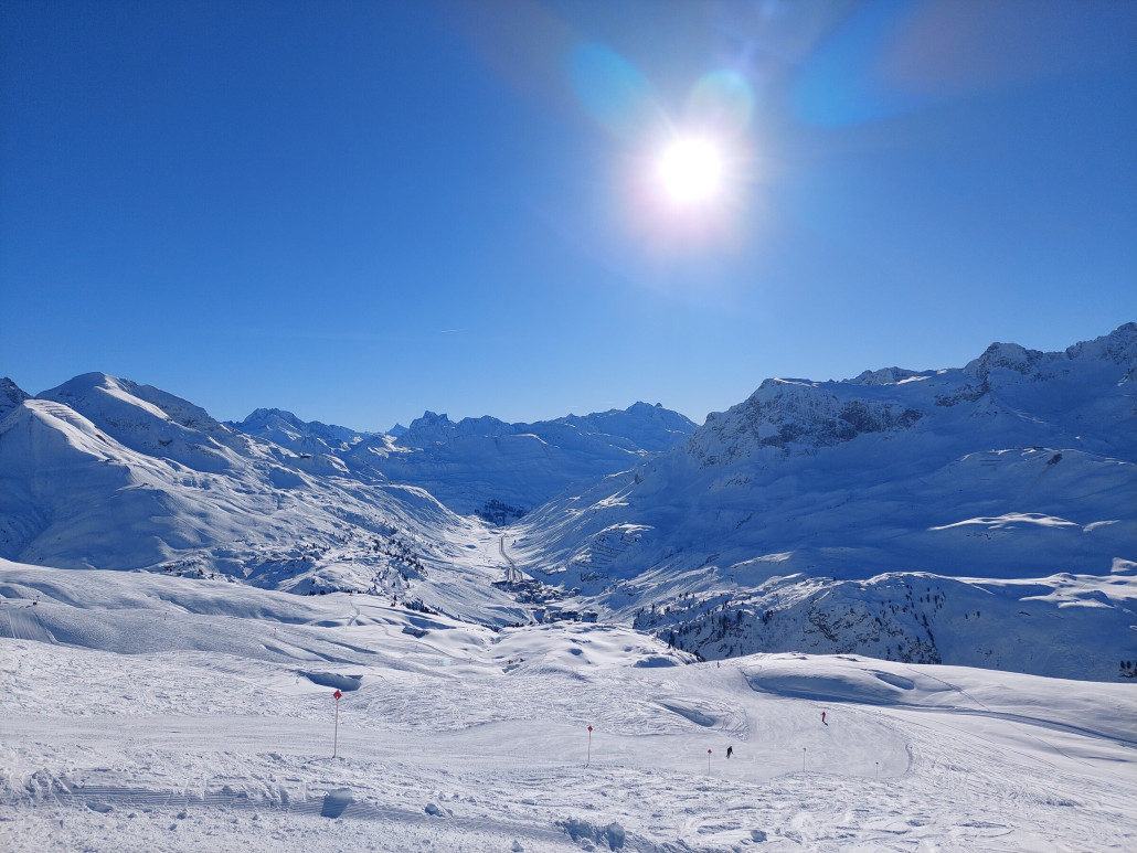 Ausblick vom Rüfikopf nach Zürs