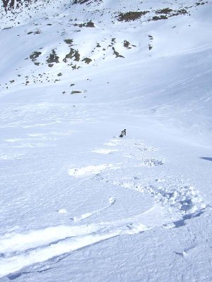 Meine Wenigkeit - beschäftigt mit der perfekten Spur...