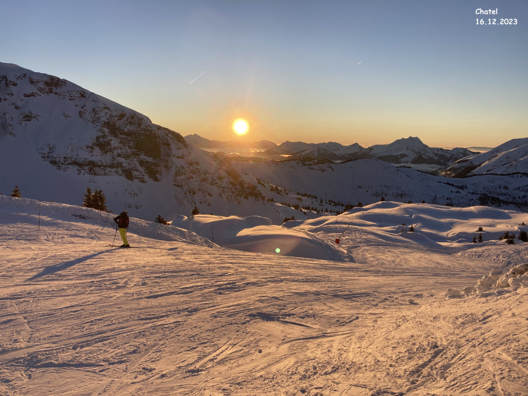 Vom Gipfel des sessellifts Les Combes