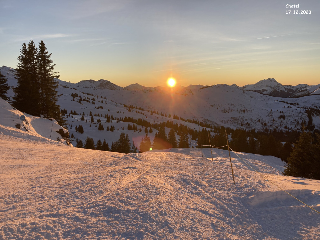 Von der blauen Piste l'Itinéraire