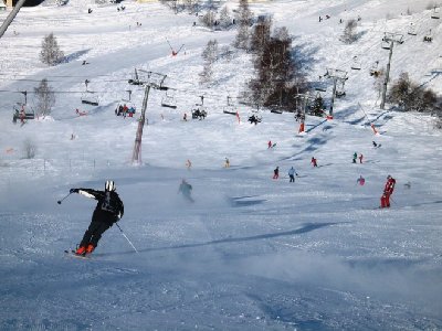 Carving auf der Combe Valentin - Ich mit beschissener Haltung... ;-)