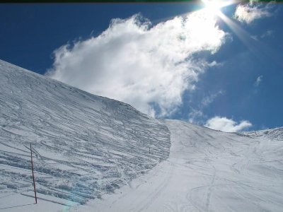 Die Abfahrt ist gewalzt - aber niemand fährt hier...