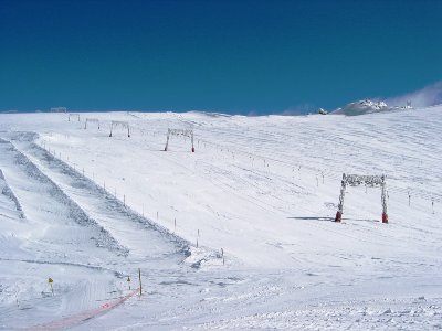 Verwehte Gletscherhänge am Dome du Puy-Salié