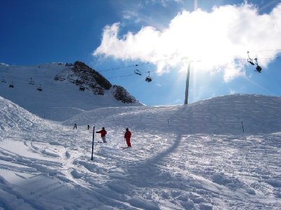6-KSB Fée Trasse mit Ende ihrer Abfahrten und einigem Neuschnee