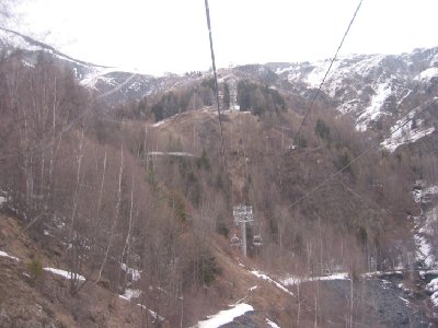 Trasse der 6-EUB Venosc über den steilen Südhang