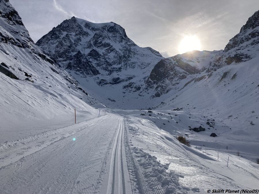 Langlaufloipe "Gletscher" mit dem Mont-Collon