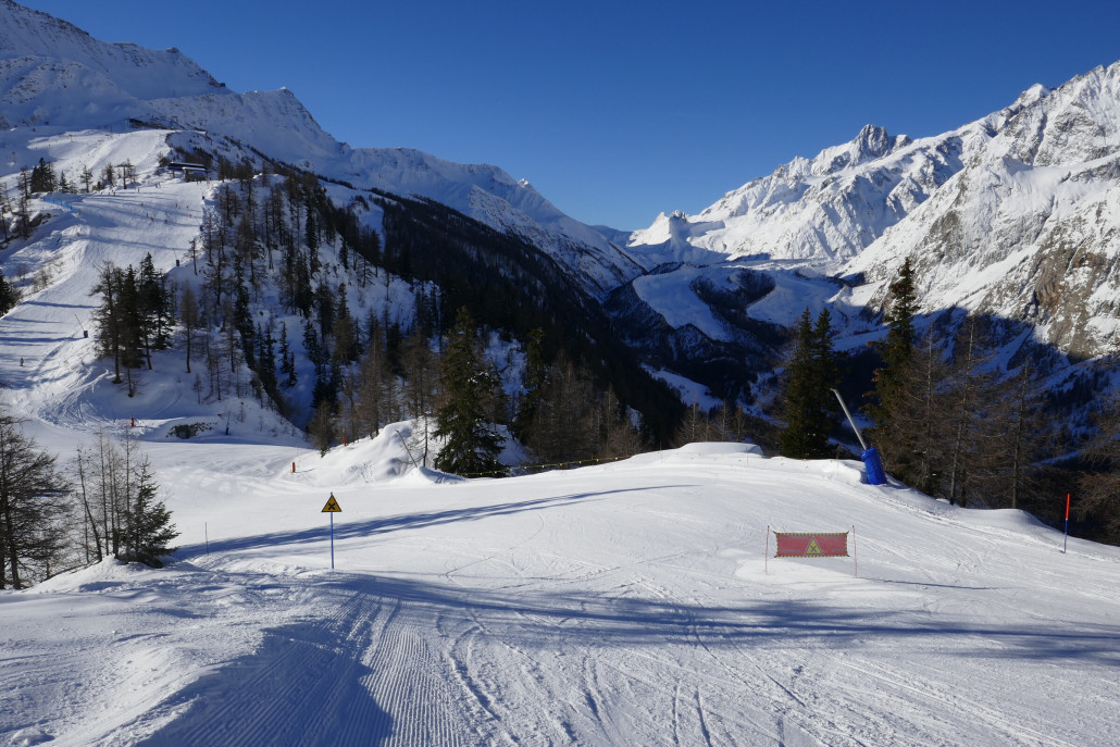 Tolle Carvinpisten zurück ins Hauptgebiet.