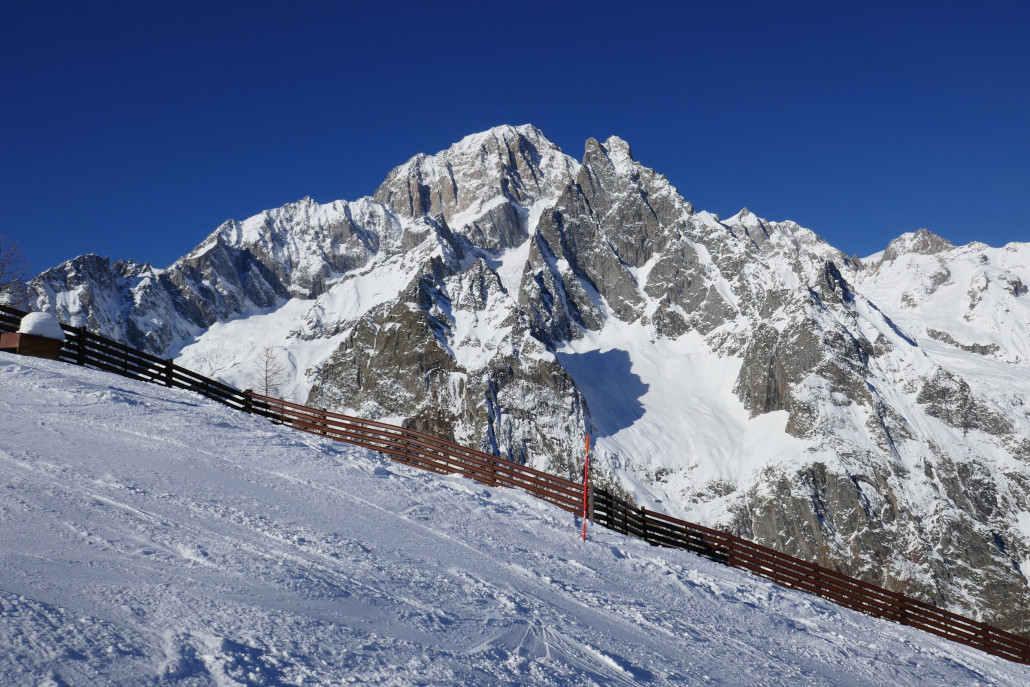 Noch mal eine letzte Abfahret mit Mont Blanc Panorama.