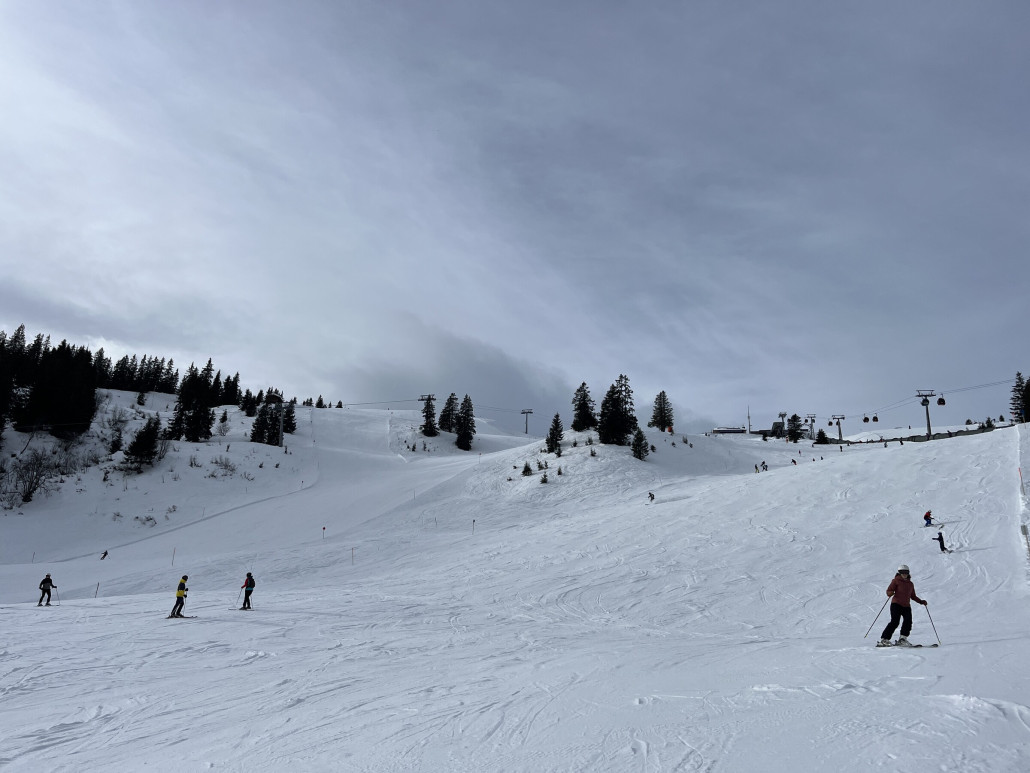 Dafür auf den Pisten auch weniger los