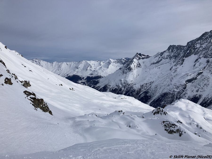 Blick auf die gelbe Piste Pra-Gra