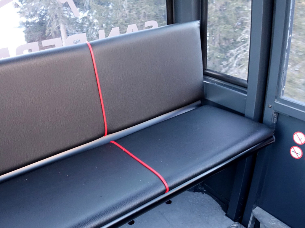 Kabinen der 6EUB wurden frisch gepolstert.