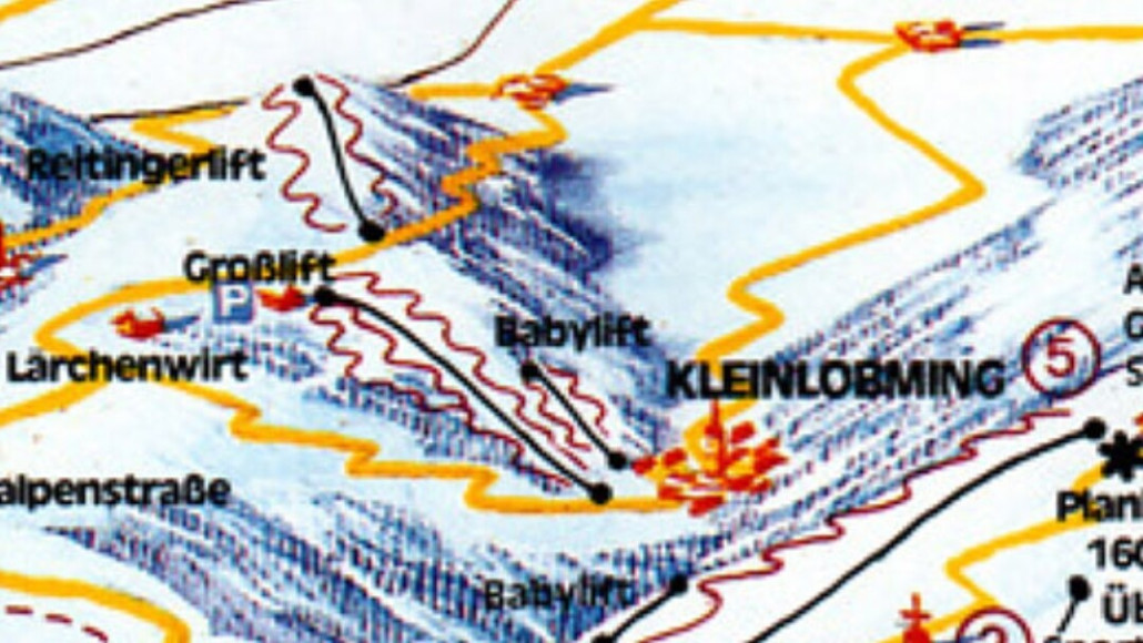 Pistenplan Kleinlobming ca. 1999