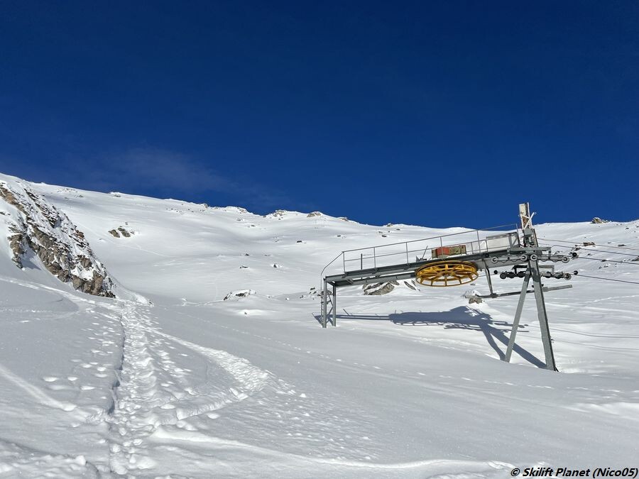 Bergstation des Skilifts