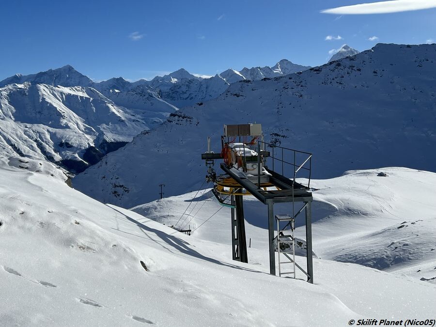 Bergstation des Skilifts