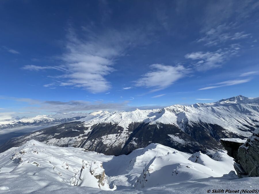 Blick auf das rechte Ufer des Val d'Hérens