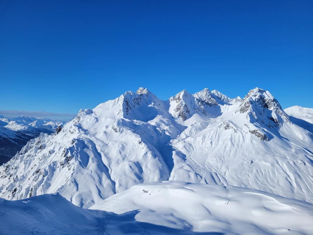Rückblick dorthin aus der Trittkopfbahn