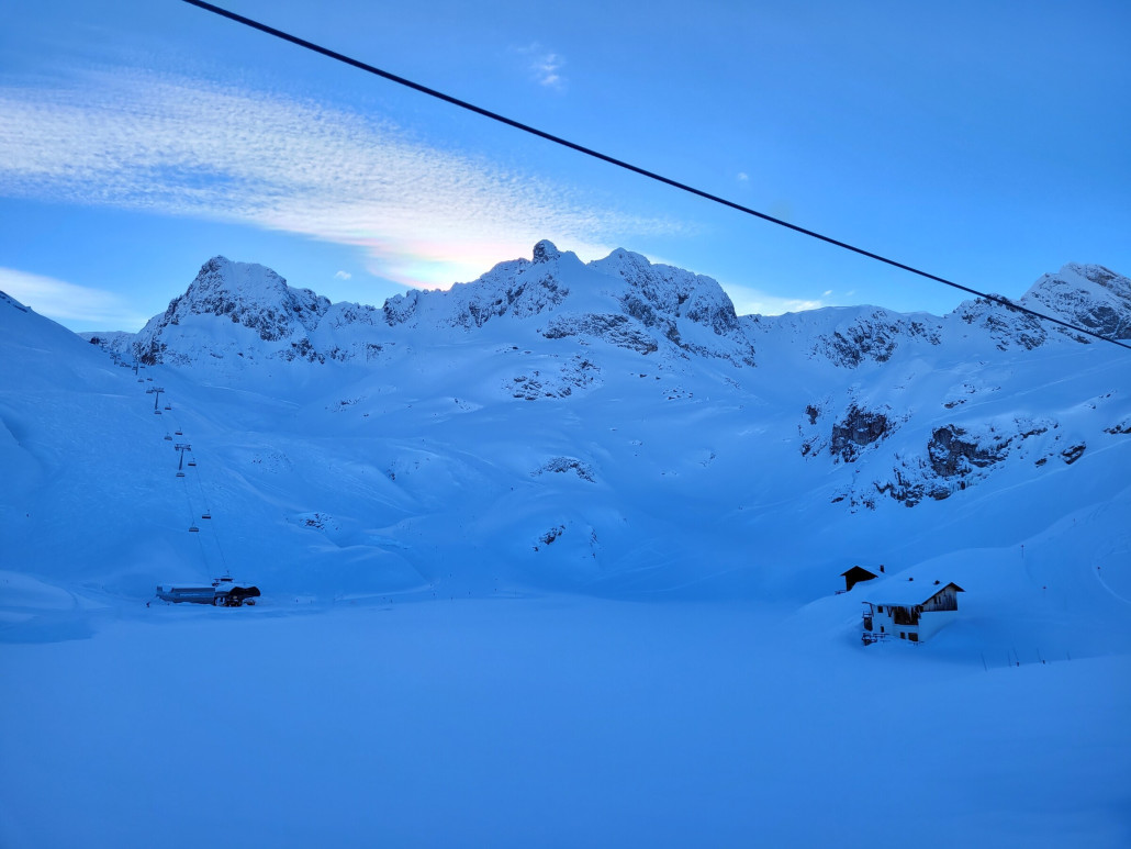 Dann schon am Madloch mit tollen Lichtspielen.