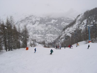 Abfahrt &amp;quot;Lacets&amp;quot; entlang d. 3-SB Fréjus