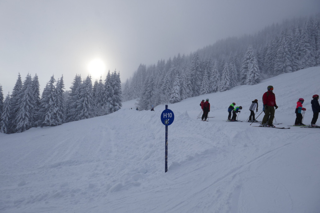 Zaferna. Kreuzung der Gleitwege.