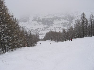 &amp;quot;Clos Gaillard&amp;quot;, Blick talwärts. Tolle Abfahrt, wenig los