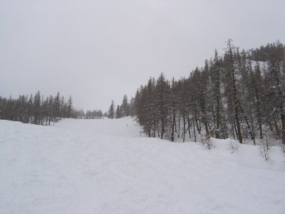 Abfahrt &amp;quot;Clos Gaillard&amp;quot;. Blick bergwärts