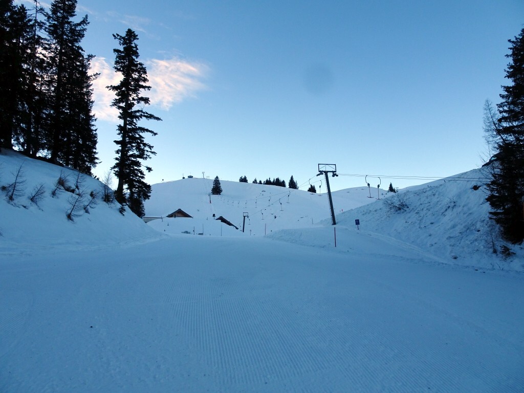Kurz vor der Talstation des Skiliftes.