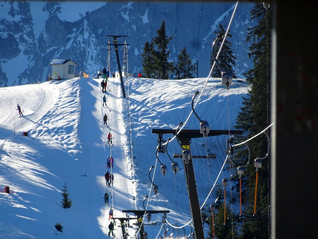 Zoom in die Trasse des Skilift Ochsenkopf.