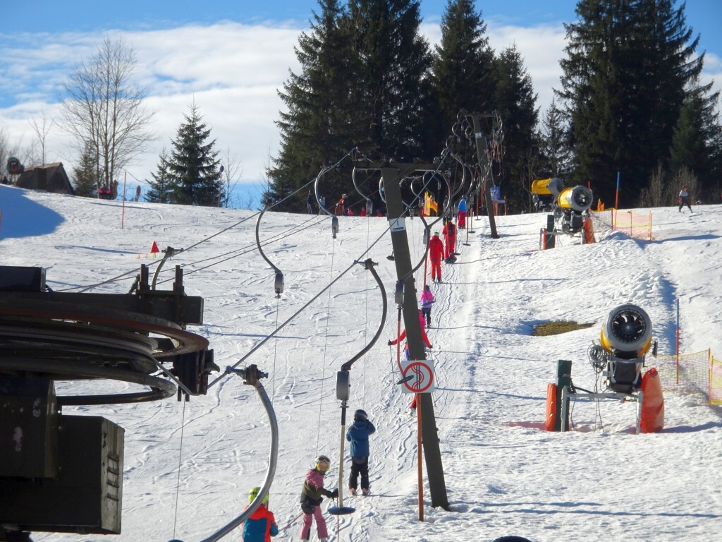 Hornbabylift in der Totalen.