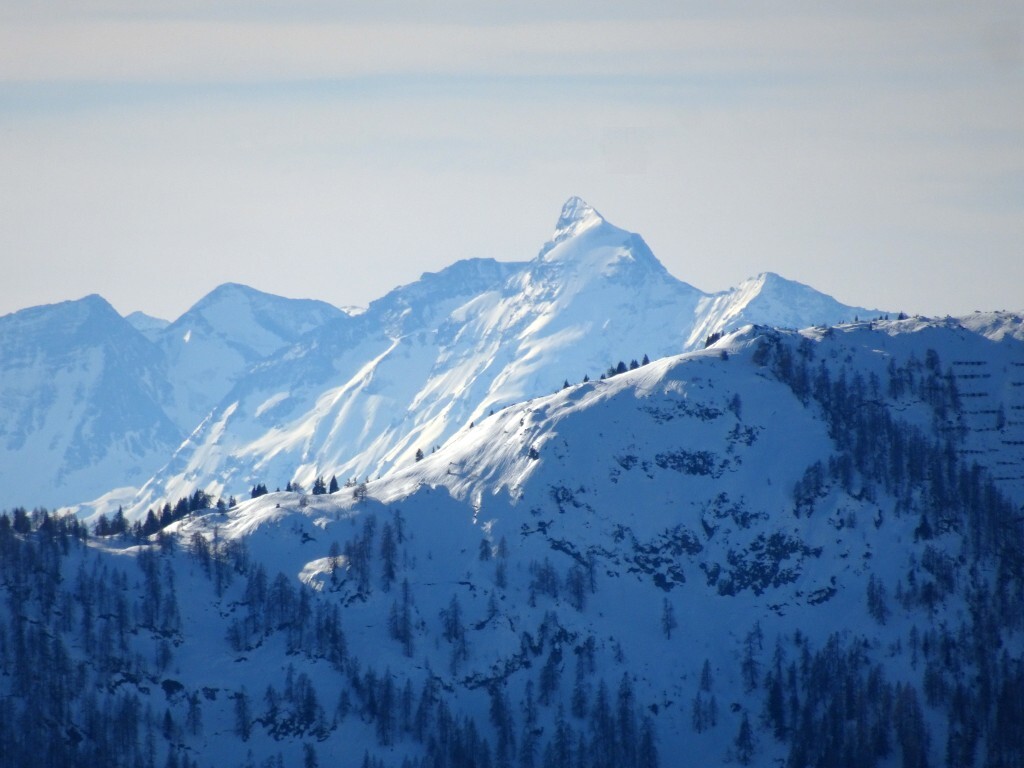 Das Panorama im Skigebiet ist weltklasse. Hier das Kitzsteinhorn.