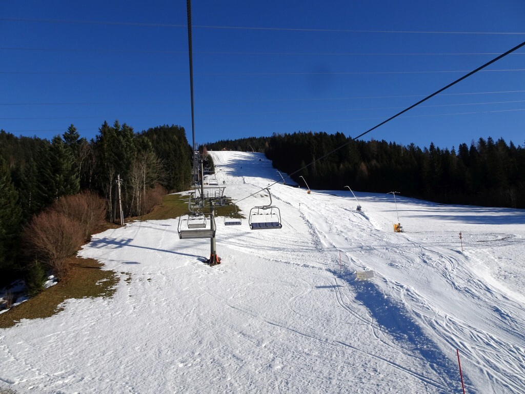Auffahrt im Sessellift Kopfberg.