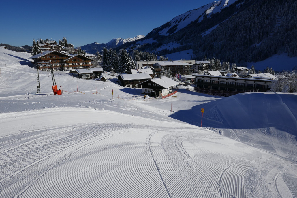 Start am Hubertus SL, wo heute 2 neue Varianten präpariert wurden.