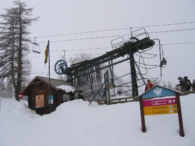 Talstation d. SL Crêtes. Leider ein kleiner Aufstieg von der 4-EUB nötig.