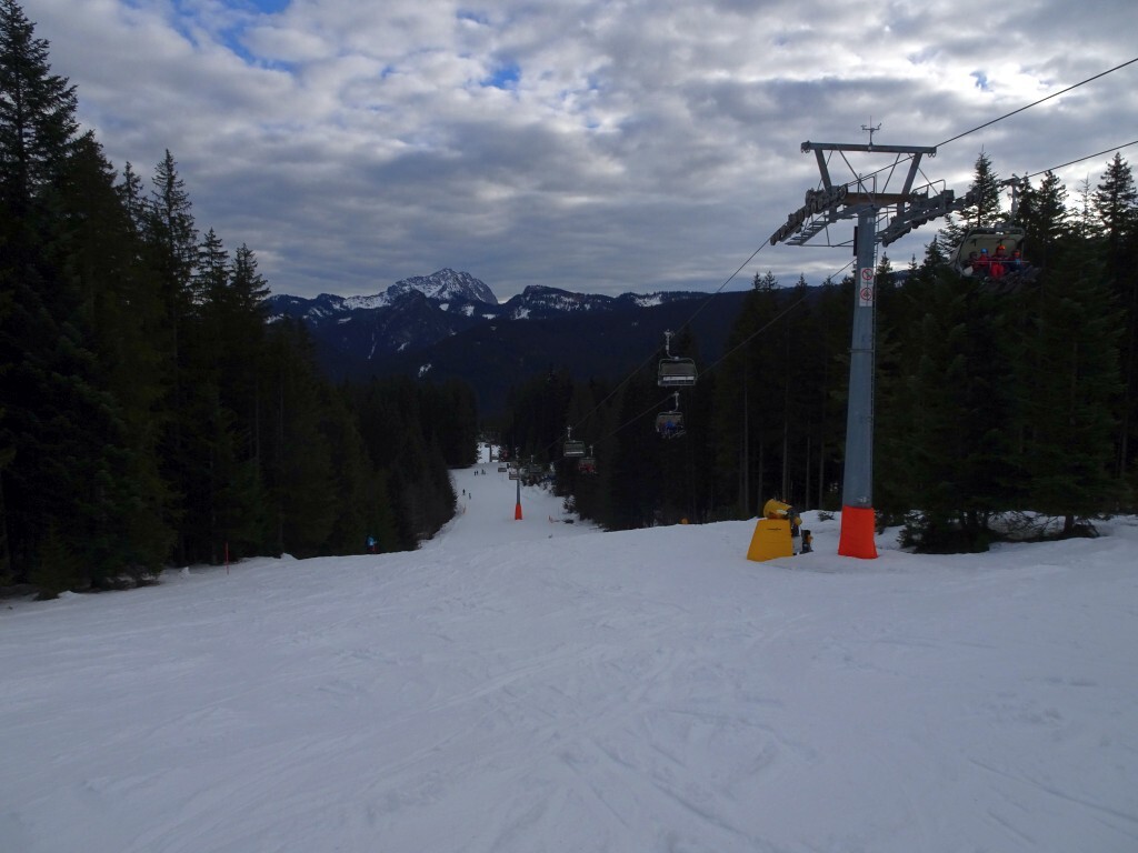 Beginn der Talabfahrt Hornspitz 1 (2e).