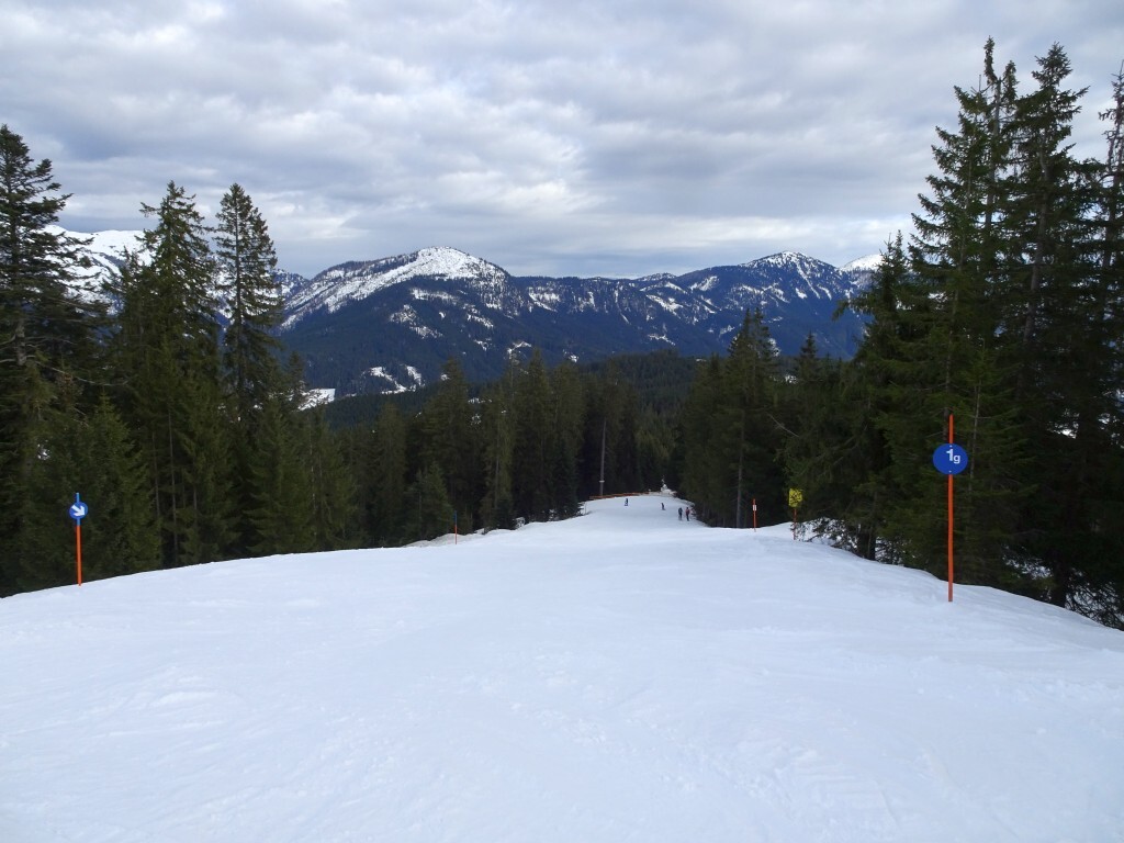 Blaue Umfahrung (1g) der Talabfahrt Russbach.