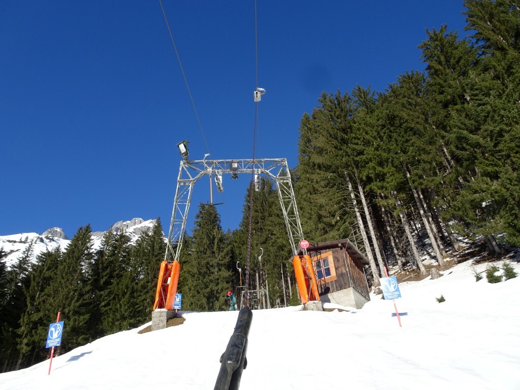 Kurz vor dem Ausstieg bei der Bergstation.