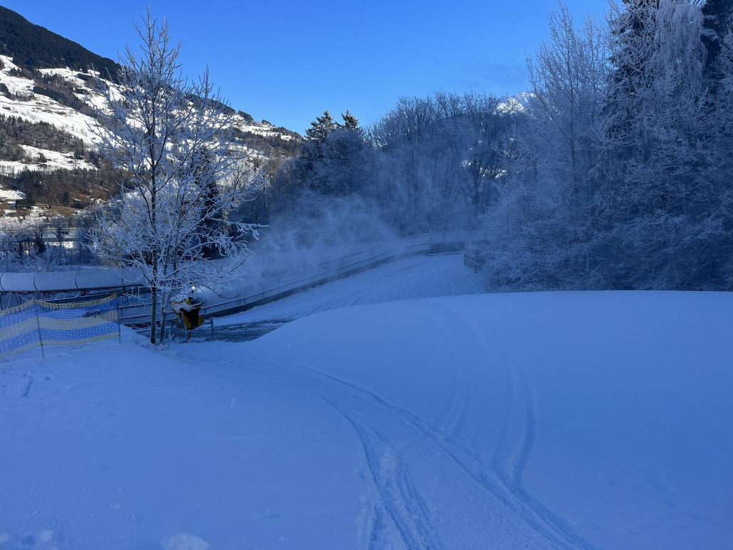 depotbeschneiung für die Rodelbahn