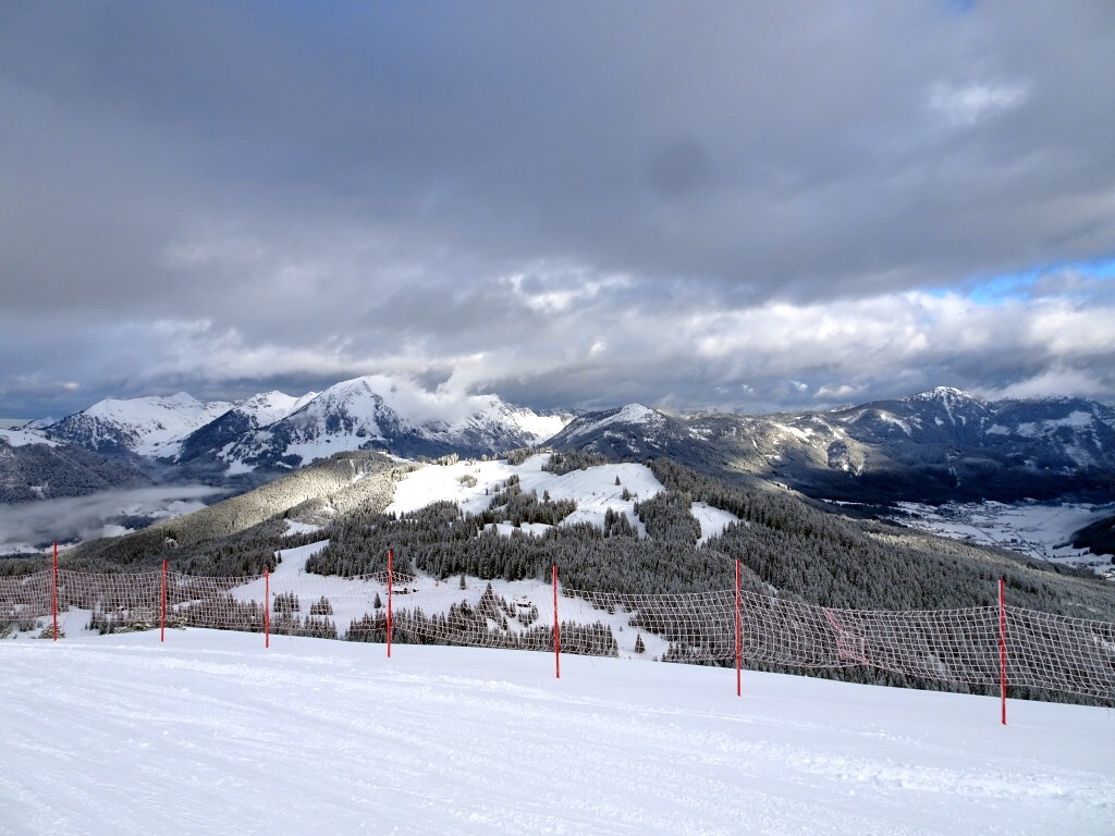 Blick ins Skigebiet zur Edtalm.
