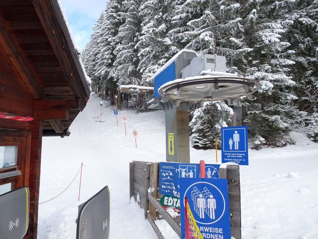 Mit dem Hochkögllift in den Edtalm-Sektor.