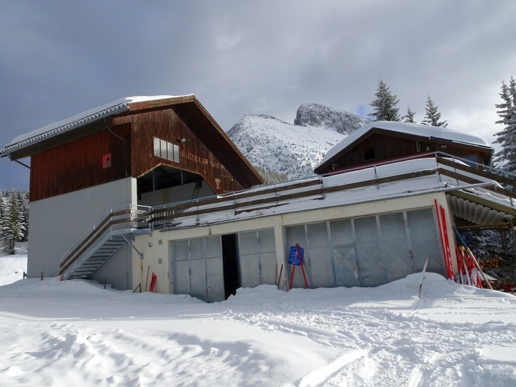 Bergstation des ersetzten Doppelsesselliftes Riedlkar.