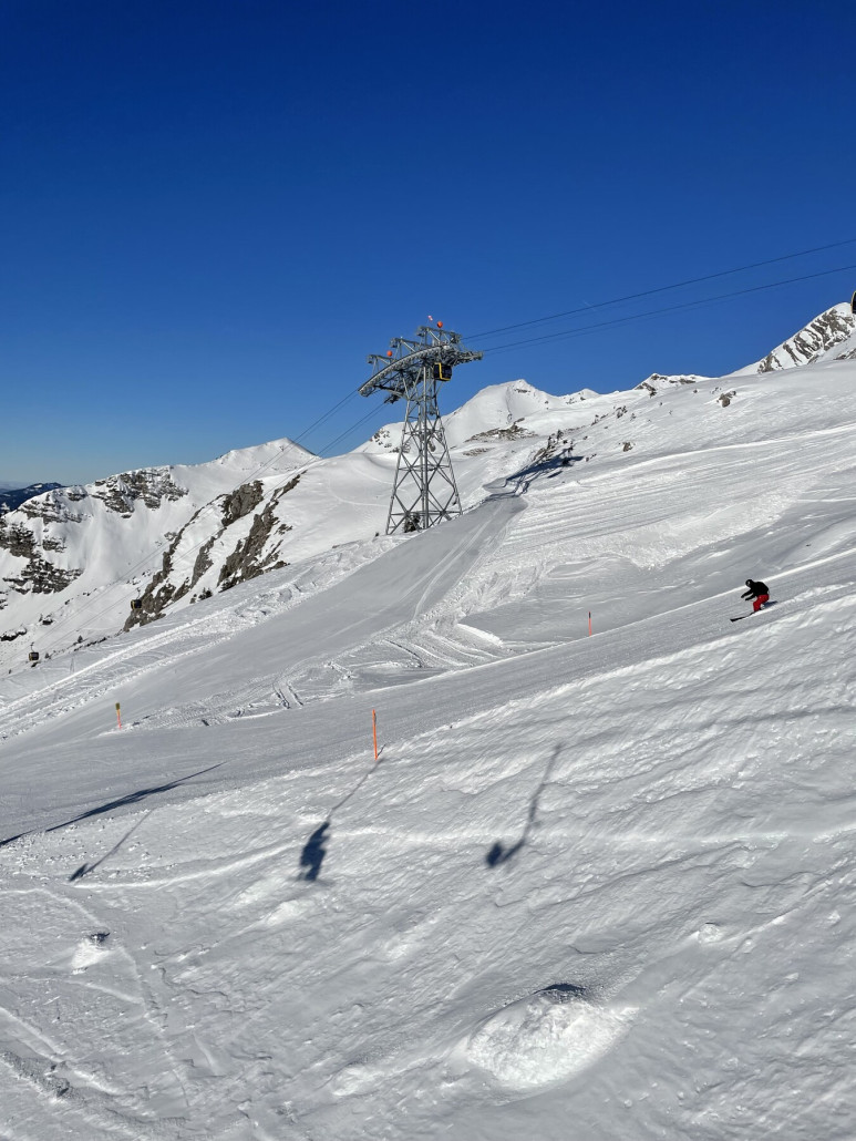 Nebelhorn classic skiroute Ende zur sonngehrenpiste Höhe der ehemaligen Halfpipe