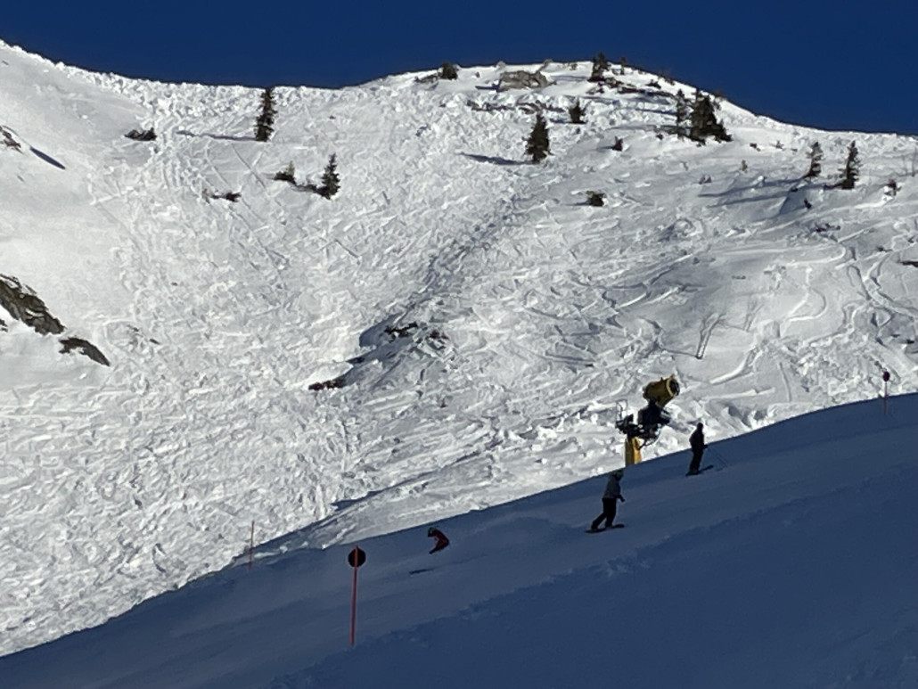 Nebelhorn classic skiroute von unten der Kurve