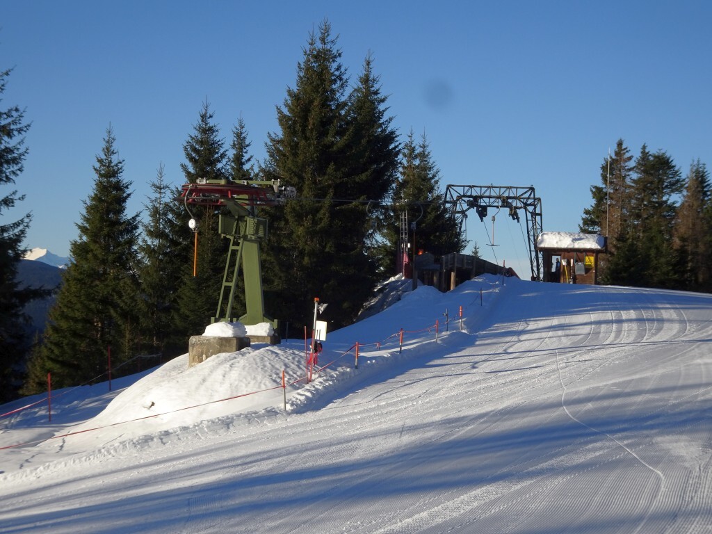 Blick zur Bergstation des Schwaigalmliftes.