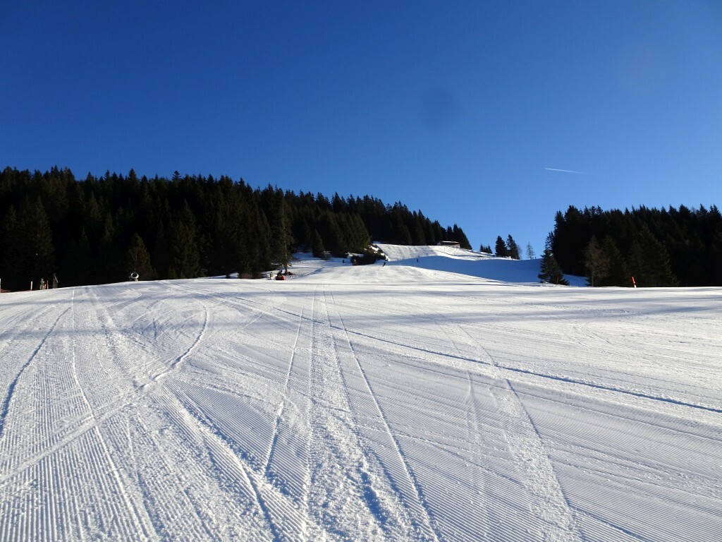 Blick hinauf auf die Familienabfahrt Grossberg (2).