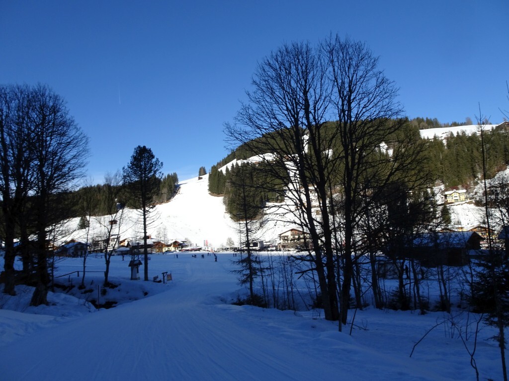Verbindungs-Skiweg (1) zurück zum Bögrainlift.