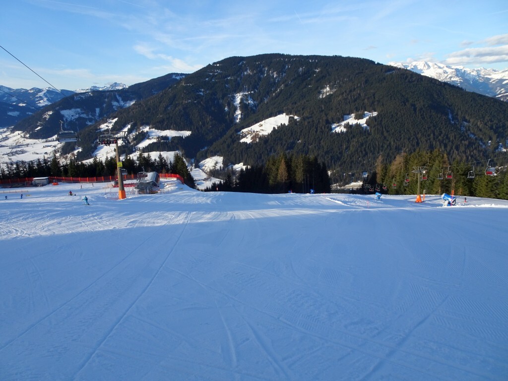 Hier oben waren schon die ersten Sonnenstrahlen da. Auf zum Carven!
