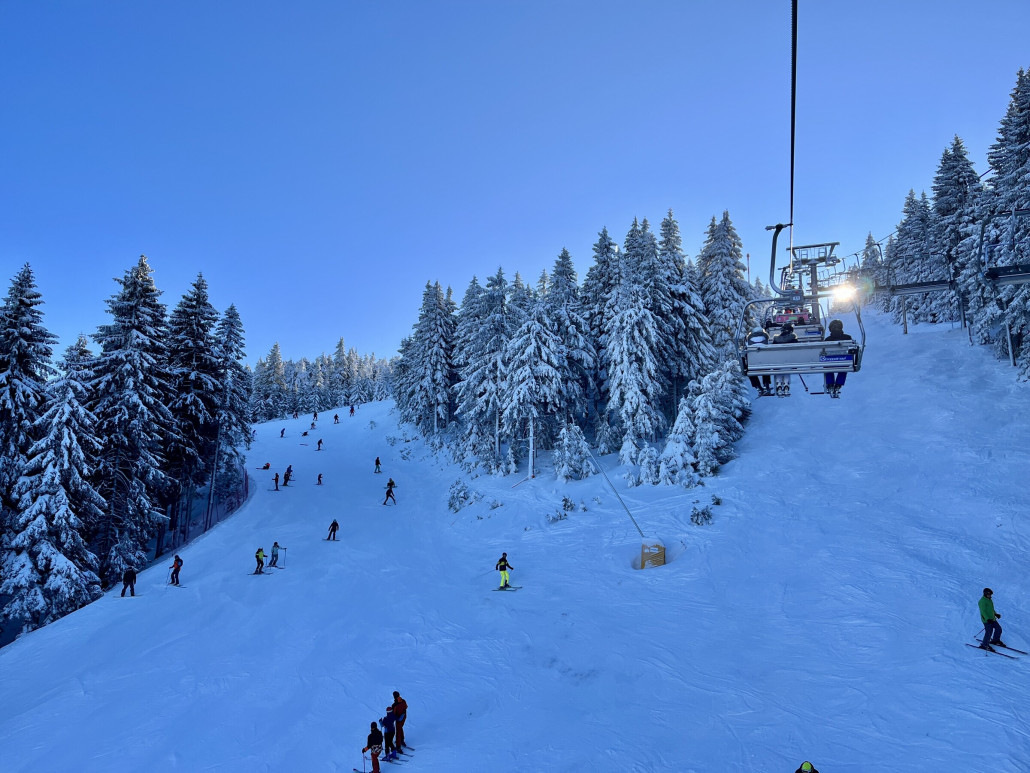 Wenn es voll wurde dann waren Kollisionen kaum zu vermeiden, es war halt echt glatt