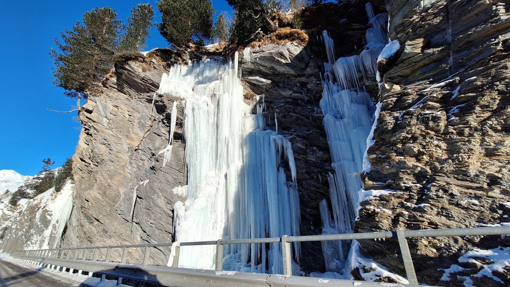 Bekannt fürs Eisklettern
