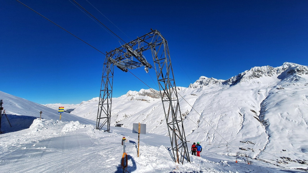 Ausstieg Bergstation. Stütze 9
