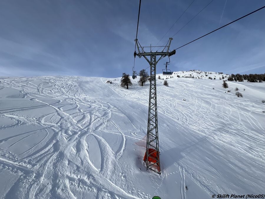 Erste Sektion der schwarze Talabfahrt