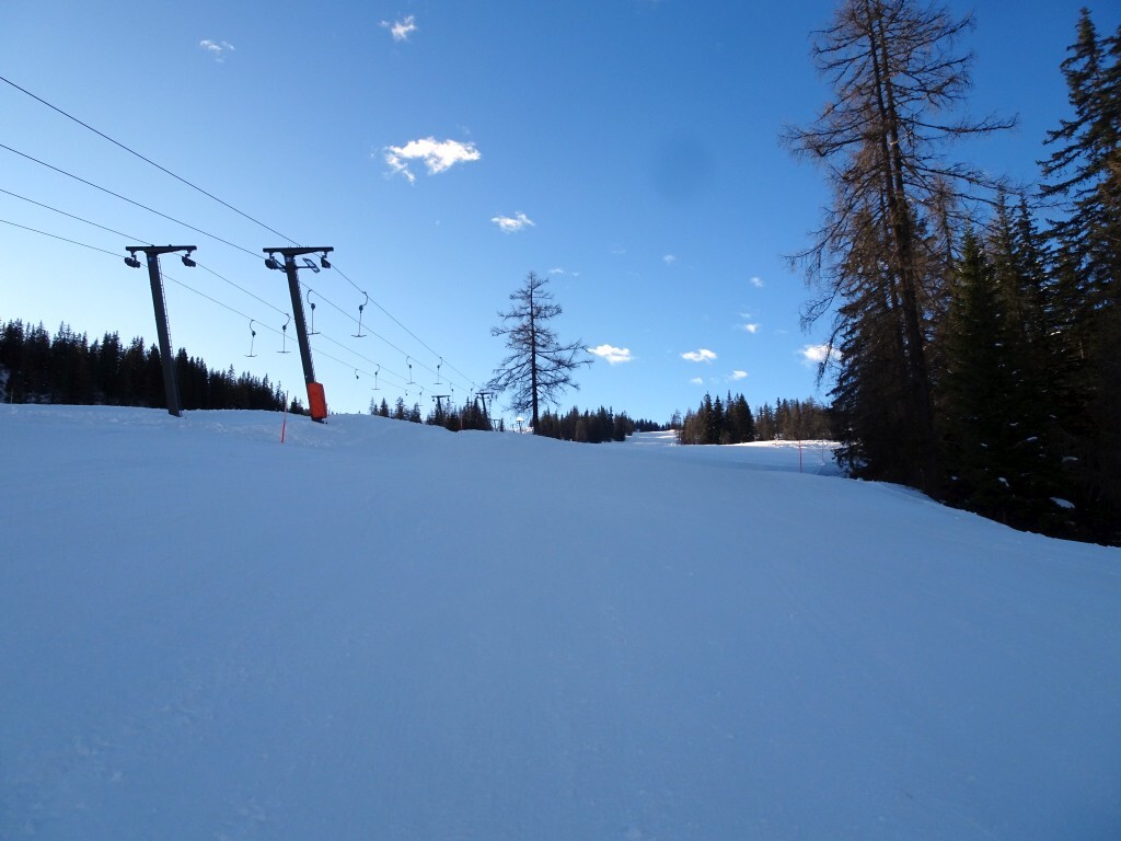 Kurz vor der Talstation der Blick nach oben.
